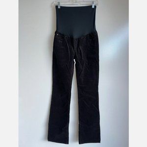 GAP Maternity Black Perfect Bootcut Corduroy Over the Belly Pants Size 26r